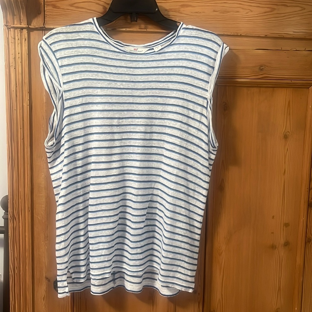 Vineyard Vines Rolled Sleeve Striped Top